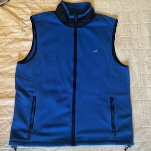 Blue fleece Vineyard Vines vest